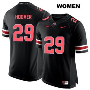 Women's NCAA Ohio State Buckeyes Zach Hoover #29 College Stitched Authentic Nike Red Number Black Football Jersey SB20R45ZN